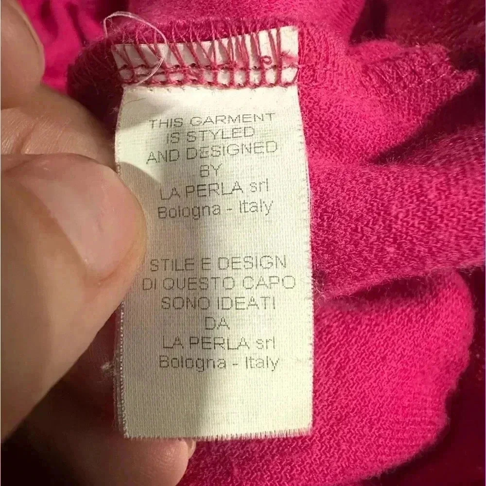 La Perla Vintage Hot Pink Velor Joelle Pants Size Small EUC - Picture 5 of 8